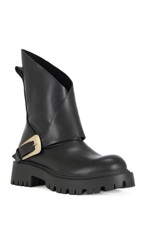 Women's Phrixus Faux Leather Asymmetrical Combat Boots image number 2