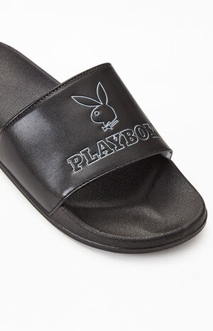 By PacSun Women's Black Bunny Slide Sandals image number 6