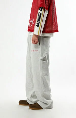 Knee Paneled Baggy Carpenter Sweatpants image number 4
