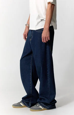 Blake Extreme Baggy Jeans Dark Indigo image number 3