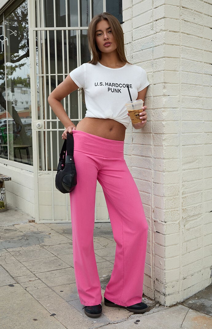 John Galt Pink Priscilla Flare Pants