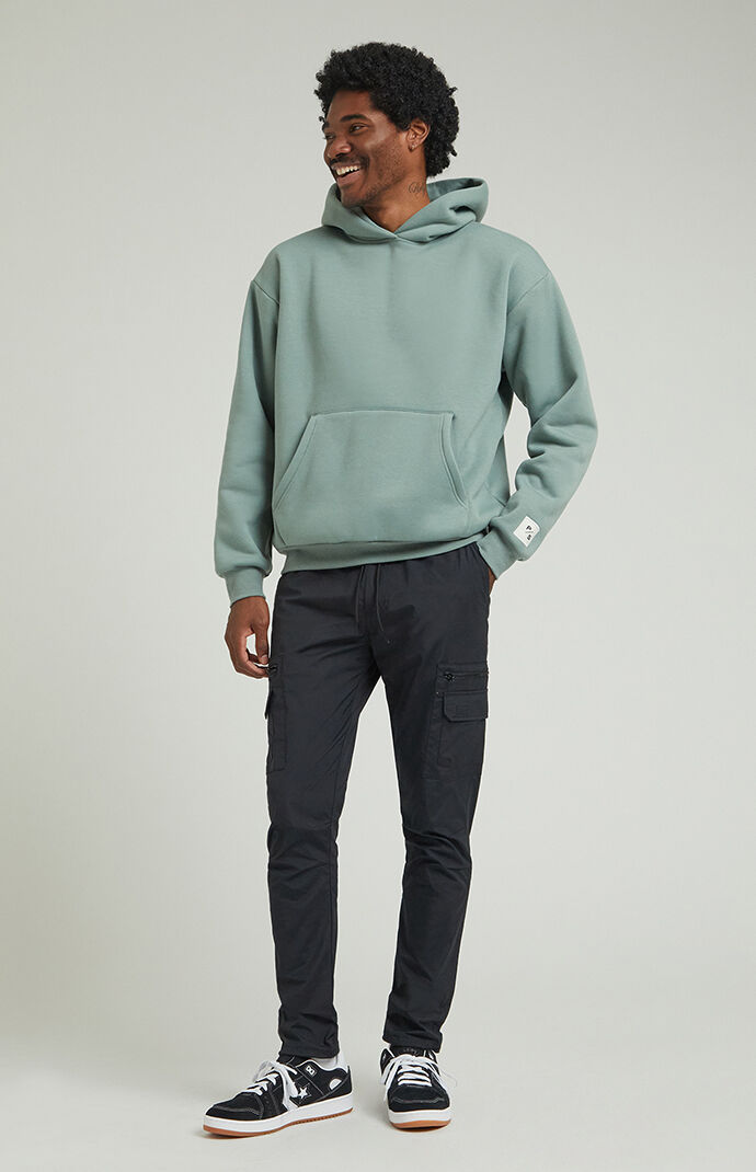 Pacsun Slim Cargo Pants in Black Onyx at Nordstrom Size Small