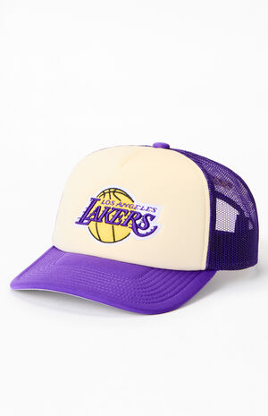 LA Lakers Vintage Block Trucker Hat image number 4