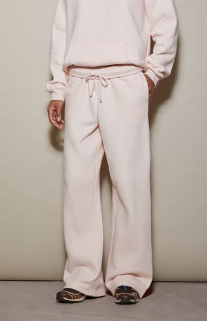 Pink Ultra Soft Fleece Core Washed Baggy Sweatpants image number 2