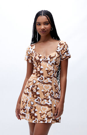 Short Sleeve Bungee Back Mini Dress image number 1