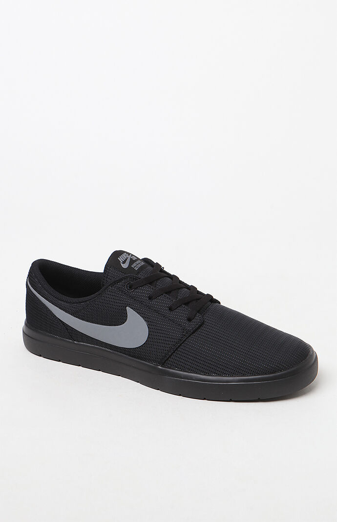 Nike SB Black Grey Portmore II Ultralight Shoes PacSun PacSun