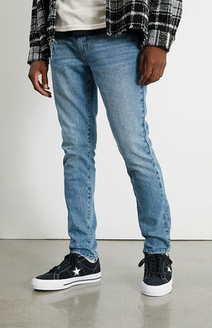 Medium Indigo Skinny Comfort Stretch Jeans image number 2