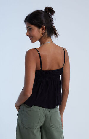 Ruched Babydoll Cami Tank Top image number 3