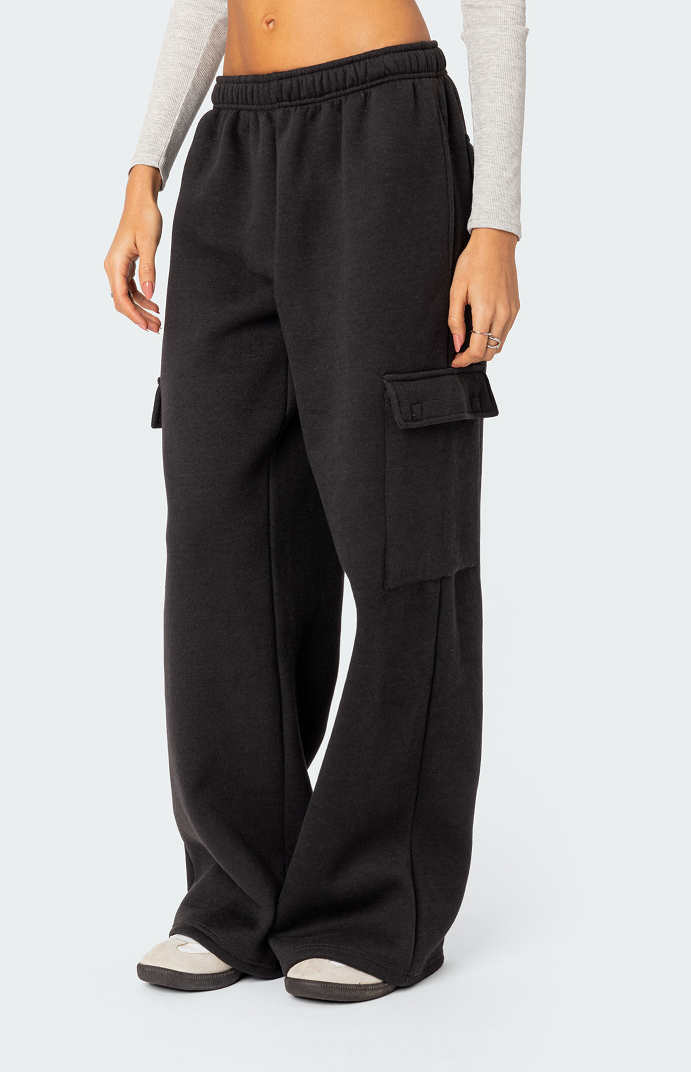 【SATIIIZ】[Made] Kanin Wide Cargo Sweatpants Made] Kanin Wide Cargo Sweatpants - satiiiz