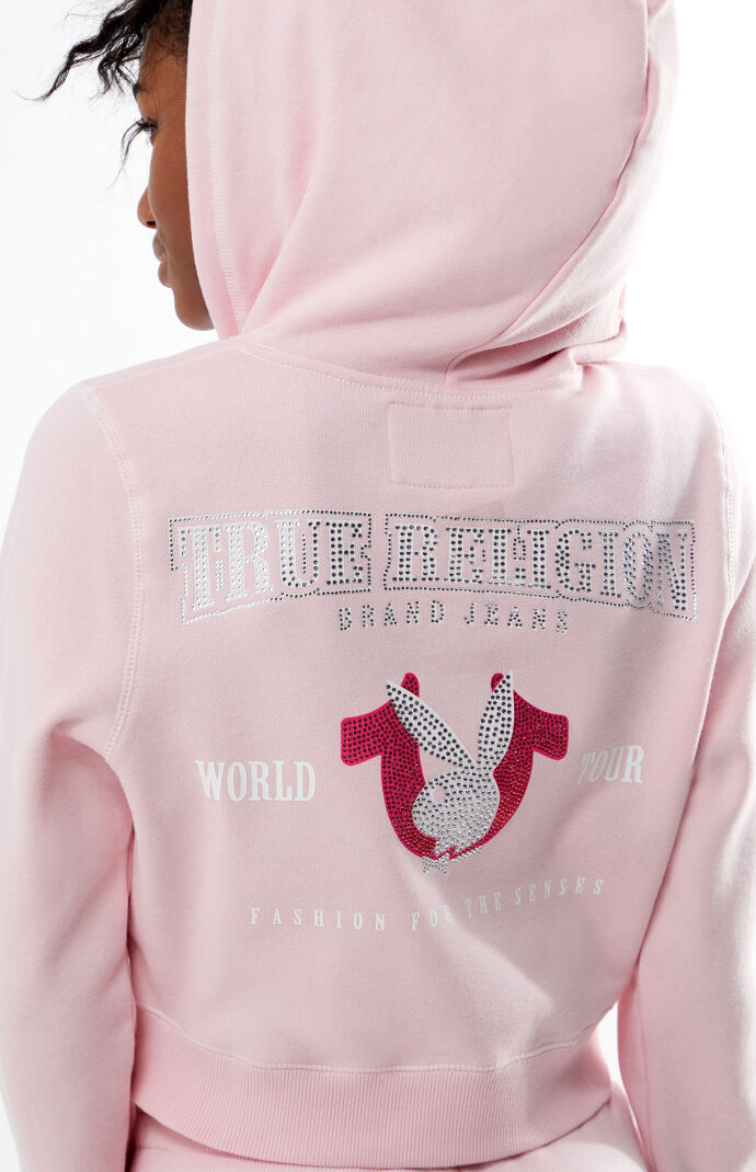 PLAYBOY X TRUE RELIGION パーカー フーディ TRUE RELIGION X PLAYBOY FLEECE BOYFRIEND HOODIE | True Religion