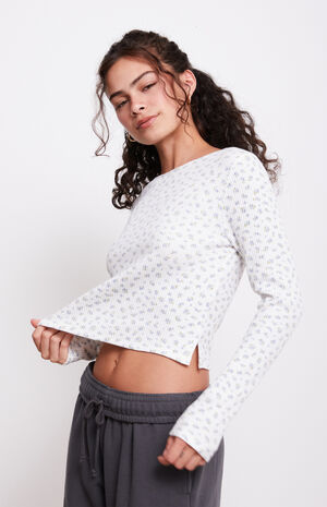 Waffle Knit Long Sleeve Top image number 1