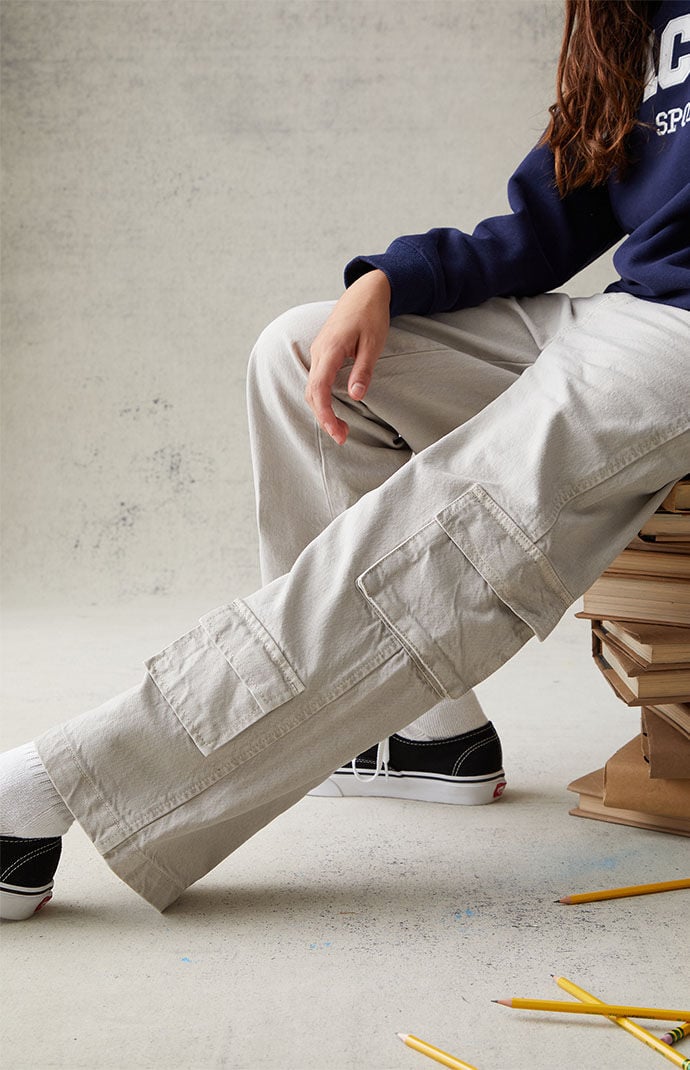 Pacsun off white cargo pants 2025