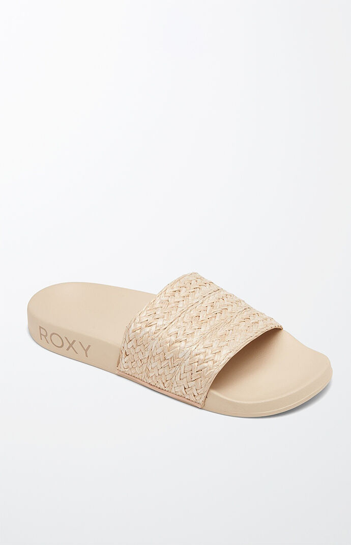 Ivory Slippy Jute Sandals size 