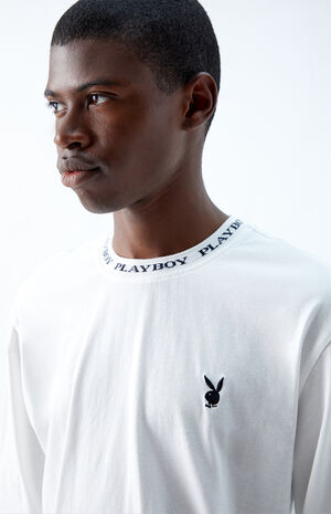 Playboy By PacSun Logo Collar Long Sleeve T-Shirt