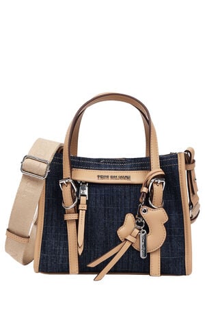 Denim Dangle Mini Tote Bag image number 1