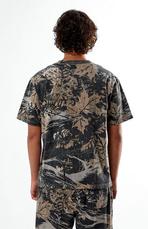 Black Camo Oversized Fit T-Shirt image number 3