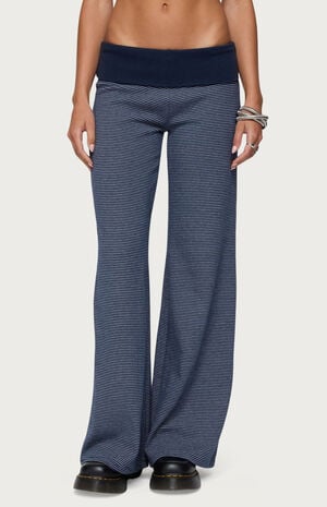 Amarna Striped Fold Over Pants image number 1