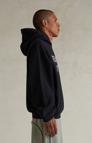 Jet Black '90s Fit Fleece Hoodie image number 3