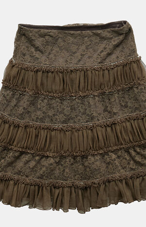 2000s Brown Y2K Midi Skirt image number 3