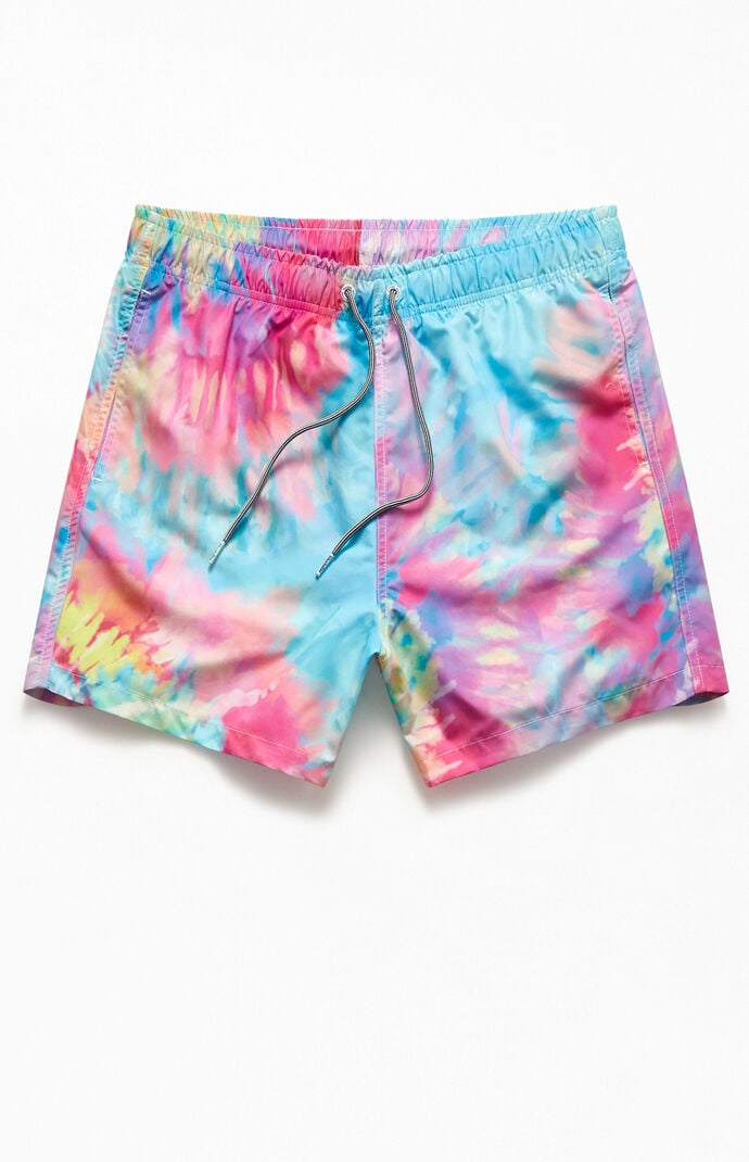 Spiral Tie Dyed 15" Swim Trunks