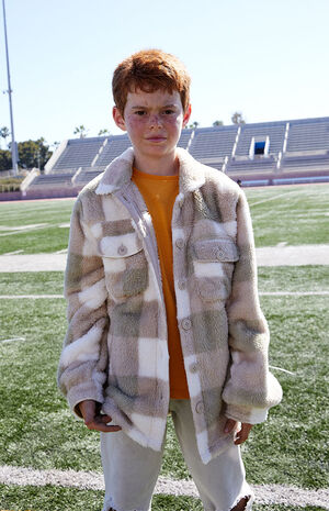 Homecoming Plaid Button Down Shacket image number 3