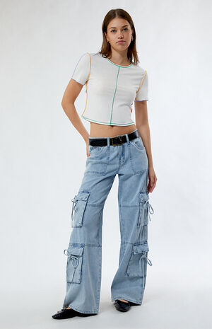 Kacey Gardenia Cropped T-Shirt image number 4