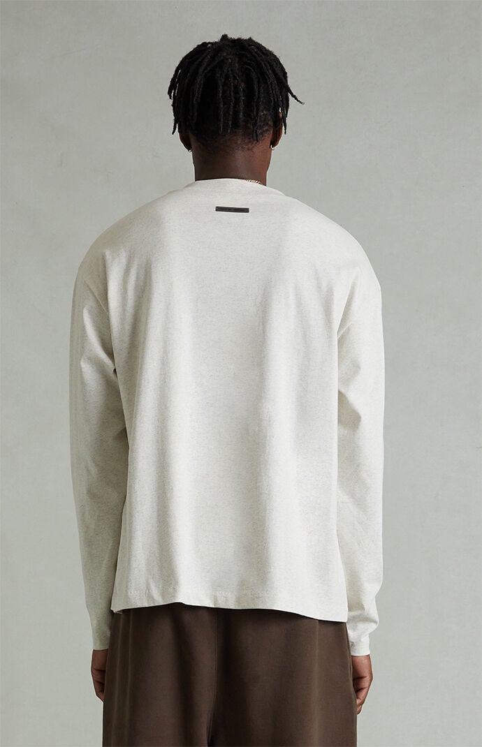 Fear of God ESSENTIALS Heather Oatmeal Classic Long Sleeve T-Shirt