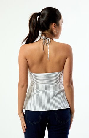 Mila Striped Halter Top image number 5