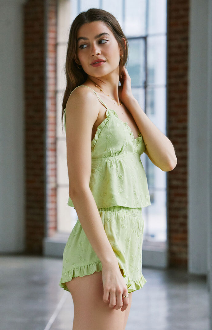 V-Neck Ruffle Tank Top