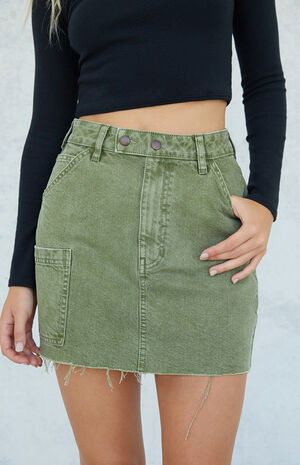 Green Cargo Mini Skirt image number 2