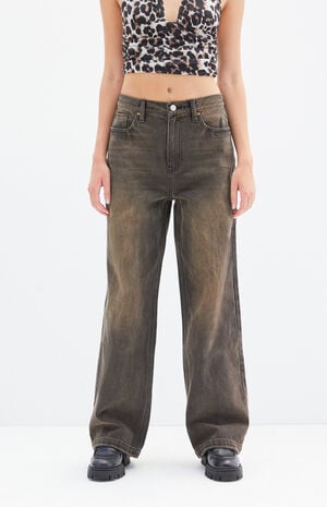Cali Brown Tint Baggy Boyfriend Jeans