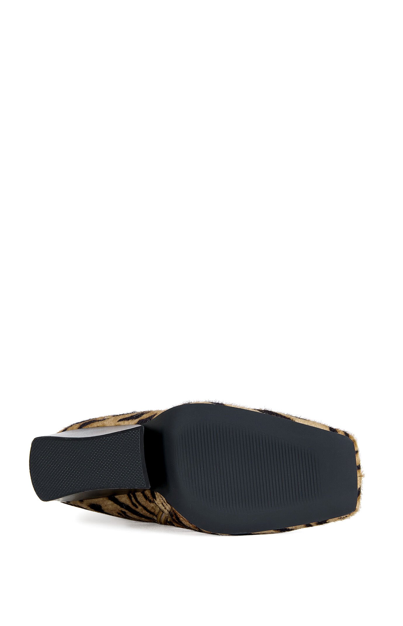 AZALEA WANG Women's Notebook Tiger Block Heel Booties