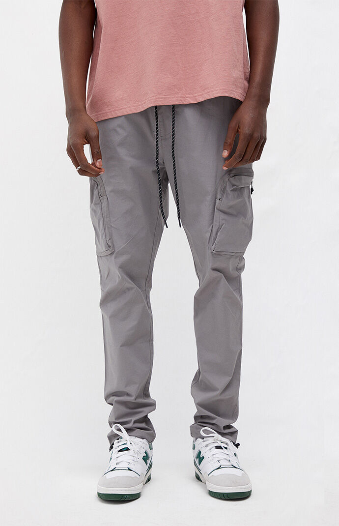 Diego Brushed Nickle Nylon Cargo Pants