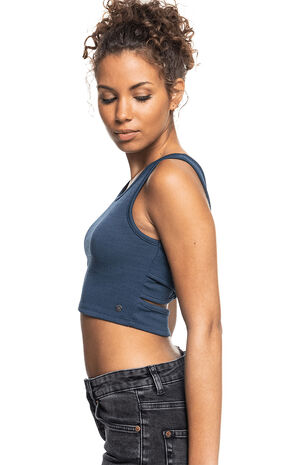 Indigo Blue Good Keepsake Crop Tank Top Indigo Blue Good Keepsake Crop Tank Top image number 4