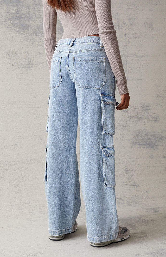 パンツ Euro 00s denim cargo pants asymmetry Baggy Cargo Jeans Mens Casual Oversized Pants Hip Hop Wide