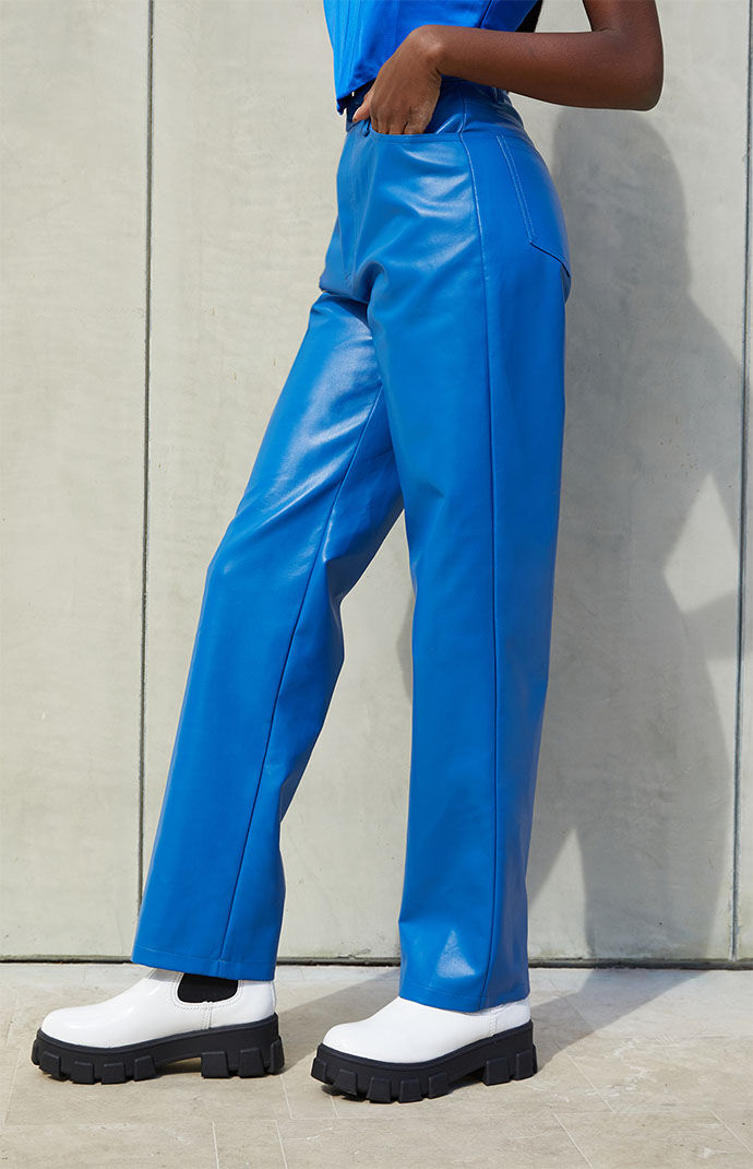Ryan Destiny x PacSun Blue Lune Faux Leather Pants PacSun