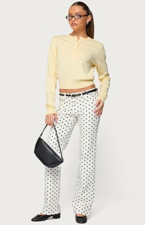 Yolana Henley Light Knit Sweater image number 5