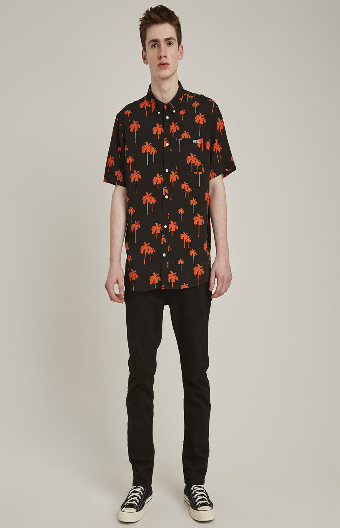 Oden Palms Short Sleeve Button Up Shirt