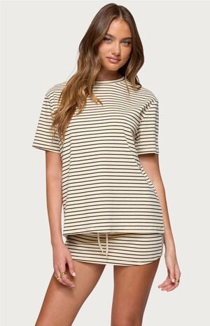Brena Striped Oversized T-Shirt image number 1