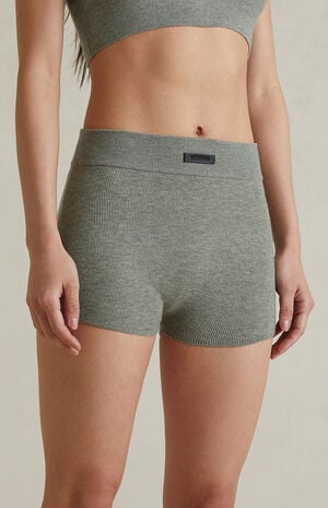 Women's Concrete Heather Knit Boxer Shorts image number 5