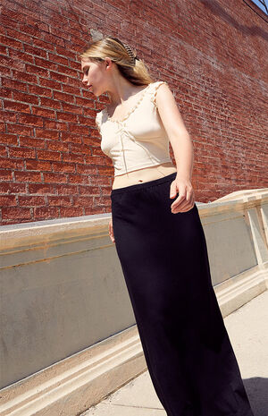 Beige Tie Front Top Beige Tie Front Top image number 4