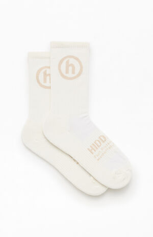 Cream Classic Crew Socks image number 2