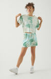 Sunwash Tie-Dyed Cropped T-Shirt Sunwash Tie-Dyed Cropped T-Shirt image number null