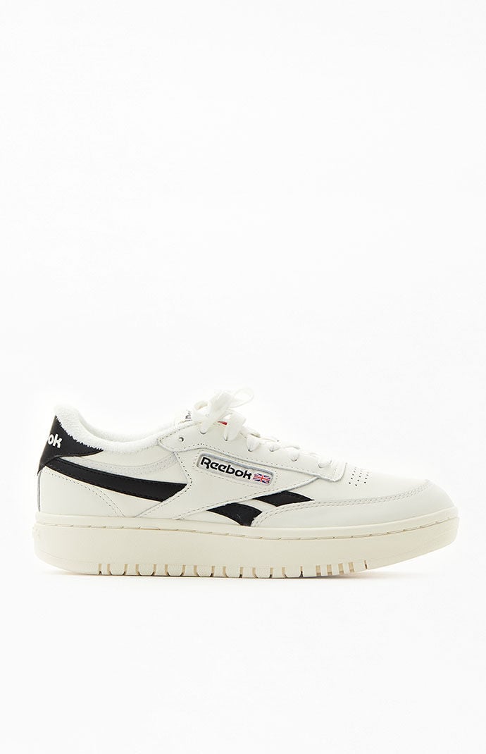 Reebok Women s White Black Club C Double Sneakers PacSun
