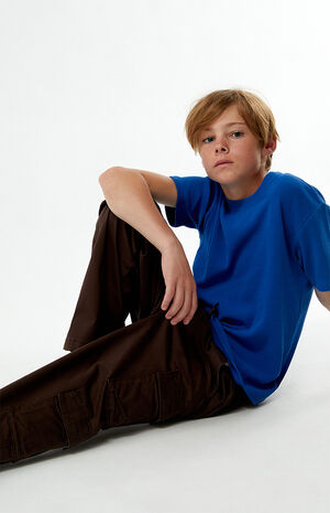 Baggy Pants Stretch Cargo Brown image number 4