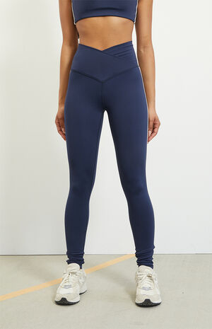 PAC WHISPER Active Navy Side Tracked Yoga Pants image number 2