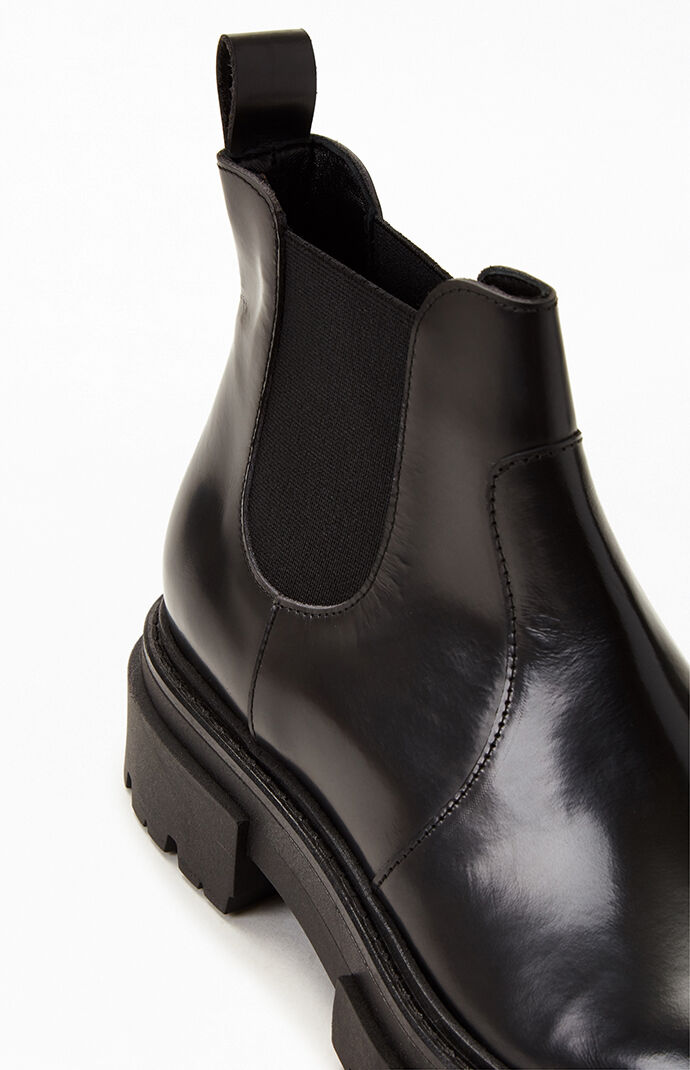 Free People Women's Lola Lug Sole Chelsea Boots in Black - Size 10