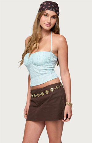 Galya Textured Halter Top image number 2