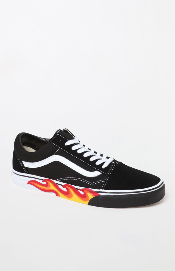 vans old skool flame cut out