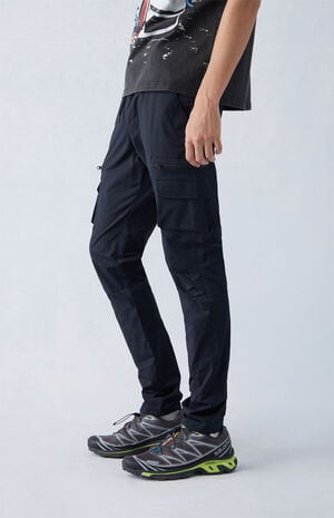 Eco Stretch Black Slim Cargo Pants image number 3